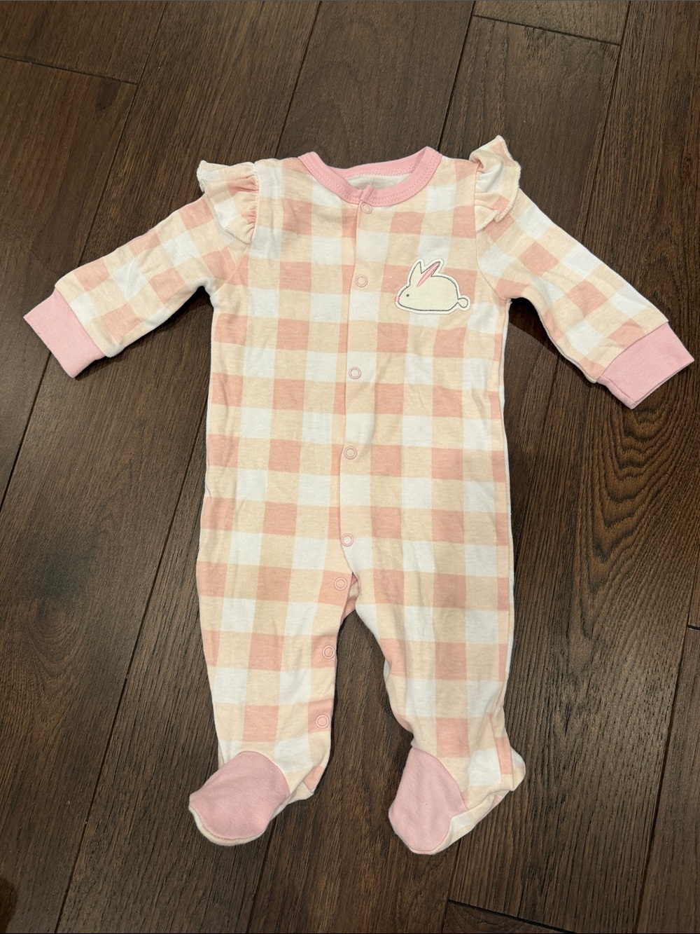 Lila & Jack Pink Gingham Baby One-Piece Size 3-6 Months - C39-142